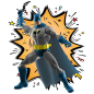 Preview: Batman steht in einer action Pose und wirft einen Batterang