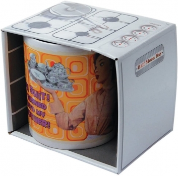 Humor Line Keramik Tasse "Oh Shit! I Turned Into My Mother!" von Half Moon Bay