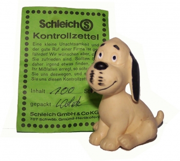 WUM (WIM) sitzend auf einem roten Hocker von Schleich, Größe 8cm (Wum und Wendelin)