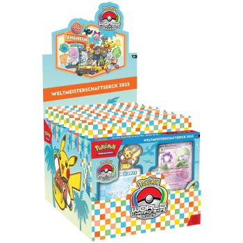 Pokémon TCG Weltmeisterschaftsdeck 2025 Display Box Seitenansicht links