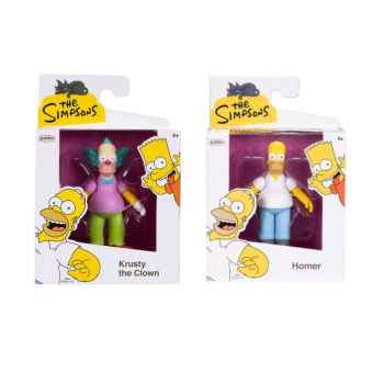 The Simpsons Actionfigures Minifiguren - Set: "Homer (Wave 1), Krusty der Clown (Wave 2)" von Jakks