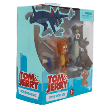 Linke Seitenansicht der Tom & Jerry Verpackung mit Serienlogo und Design