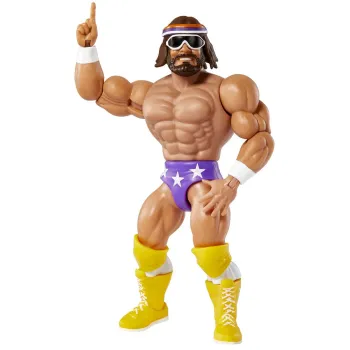 WWE Superstars Macho Man Randy Savage – Retro Actionfigur im 80er-Stil | Mattel 2023