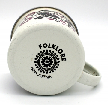 Folklore Emaille Tasse mit Eulen-Motiv von Half Moon Bay
