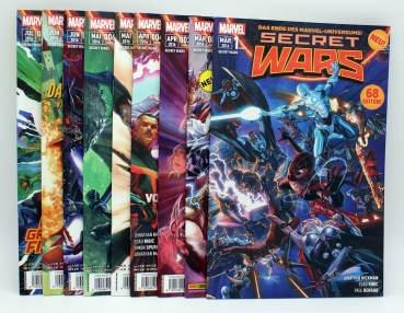 Marvel Comic Secret Wars Nr. 1-9: Komplettes Set der Einzelhefte zu dieser Reihe von Panini
