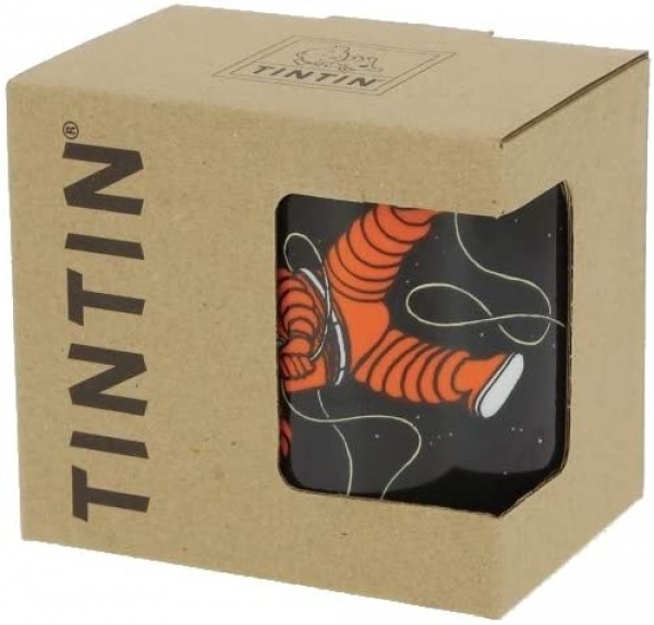 Außenverpackung der Tasse mit "Tintin" Logo