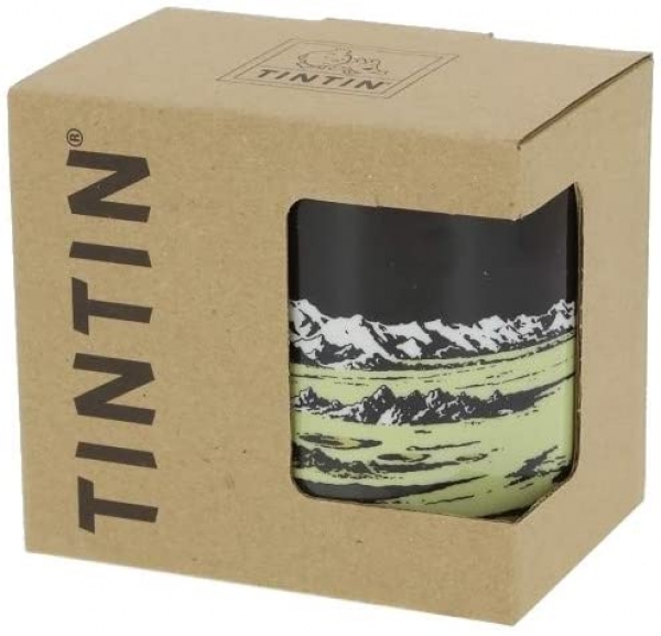 Außenverpackung der Tasse mit "Tintin" Logo