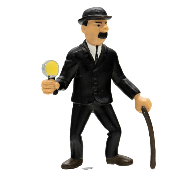Tim & Struppi PVC Figur Schultze mit Lupe 8 cm