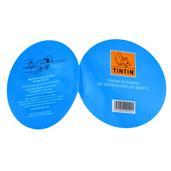 Tim und Struppi - Soviet Flugzeug Beilageblatt außen