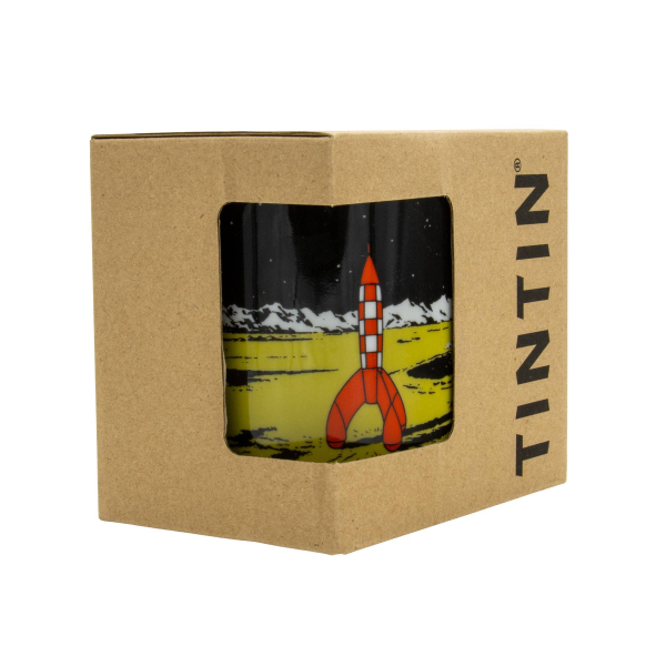 Außenverpackung der Tasse mit "Tintin" Logo