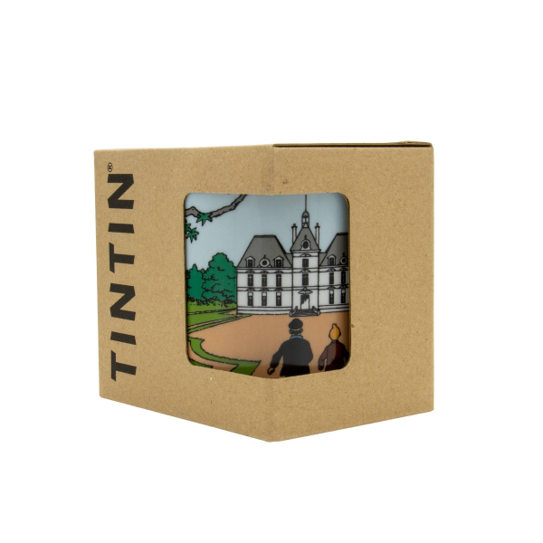 Außenverpackung der Tasse mit "Tintin" Logo