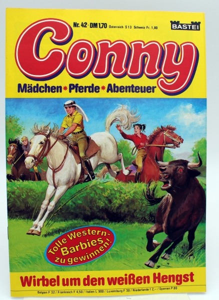 Conny Mädchen Pferde Abenteuer Comic Heft Nr. 42: Wirbel um den weißen Hengst von Bastei