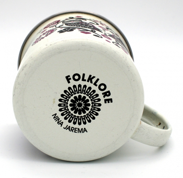 Folklore Emaille Tasse mit Eulen-Motiv von Half Moon Bay