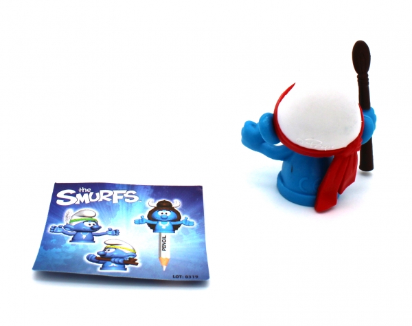 Die Schlümpfe (Smurfs) Pencil Topper aus Kunststoff - Motiv "Schlumpf Krieger mit Speer"