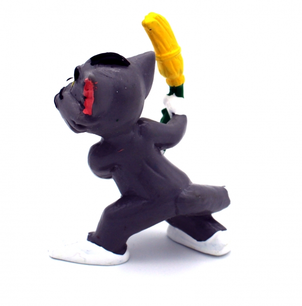 Tom und Jerry Kunststoff Figur von Schleich, Motiv Tom mit Besen