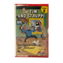 Cover der Tim & Struppi Hörspiel Kassette Folge 2 „Das Geheimnis der Einhorn“ – Originalmotiv mit Tim, Struppi und Kapitän Haddock